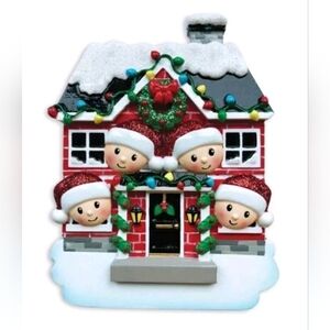 Festive Holiday House Decoration with Santa Accents